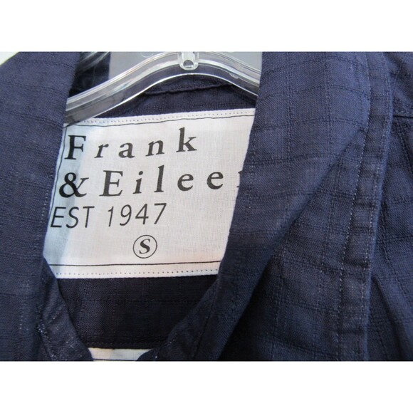 Frank & Eileen Finbar Blue Checkered Button Down Long Sleeve Shirt Size S NWOT - Picture 5 of 7